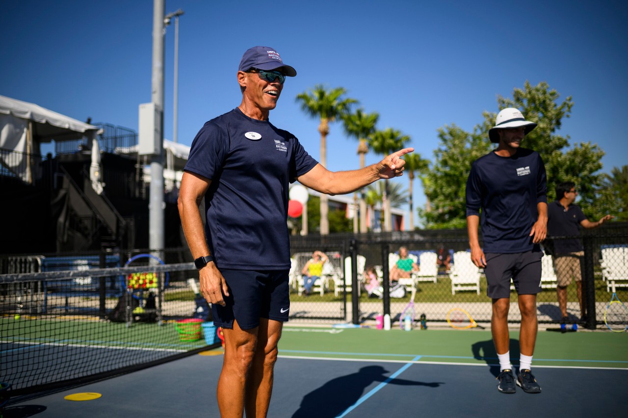 April 12, 2024 - Red ball for all event during the 2024 Billie Jean King Cup by Gainbridge Qualifying at the USTA National Campus in Orlando, Florida.